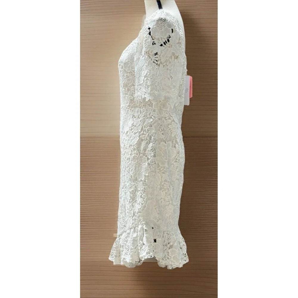 JJ's House Adelita White Lace Midi Dress Size L #312108 - Picture 10 of 16